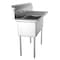 Koolmore 2 Compartment Stainless Steel NSF Commercial Kitchen Prep & Utility Sink with Drainboard SB151512-15R3 - alternate 7